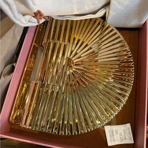 Cult Gaia Gold Acrylic Ark Bag